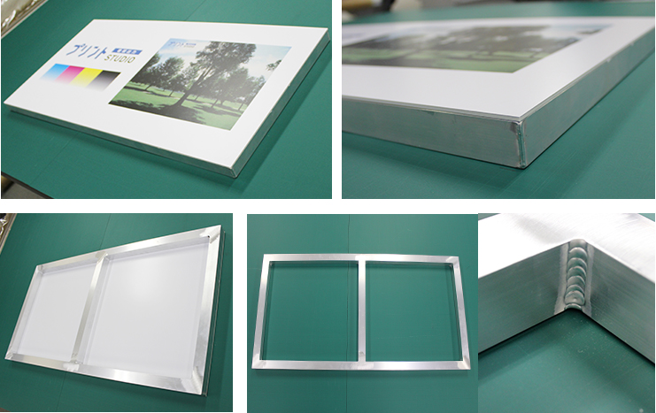 下地アルミ枠30角アルミ複合板パネルセット製作印刷（パネル・ボード